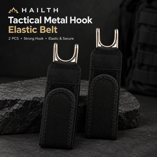 HAILTH Tactical Metal Hook Elastic Belt (2 PCS)