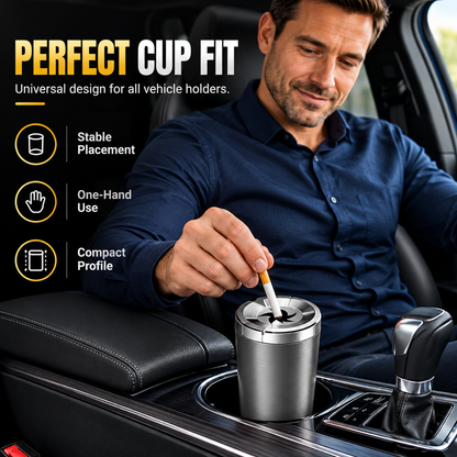 Car Ashtray with Ceramic Inner Liner