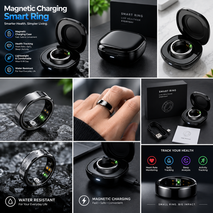 Magnetic Charging Smart Ring