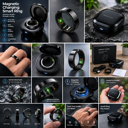 Magnetic Charging Smart Ring