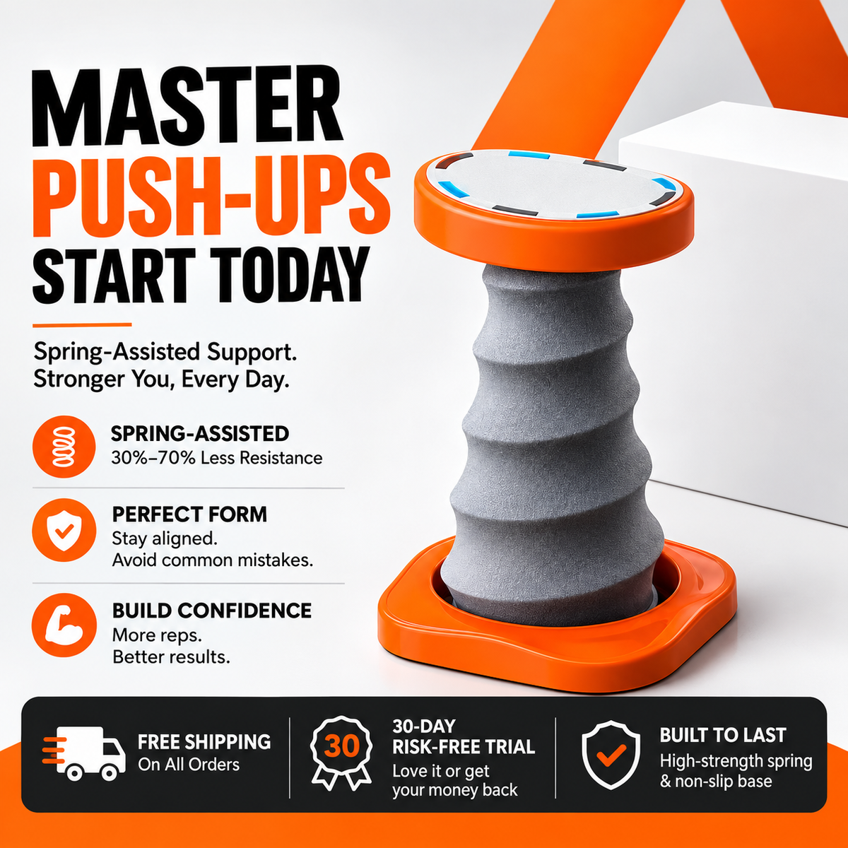 Spring Assisted Push-Up Trainer